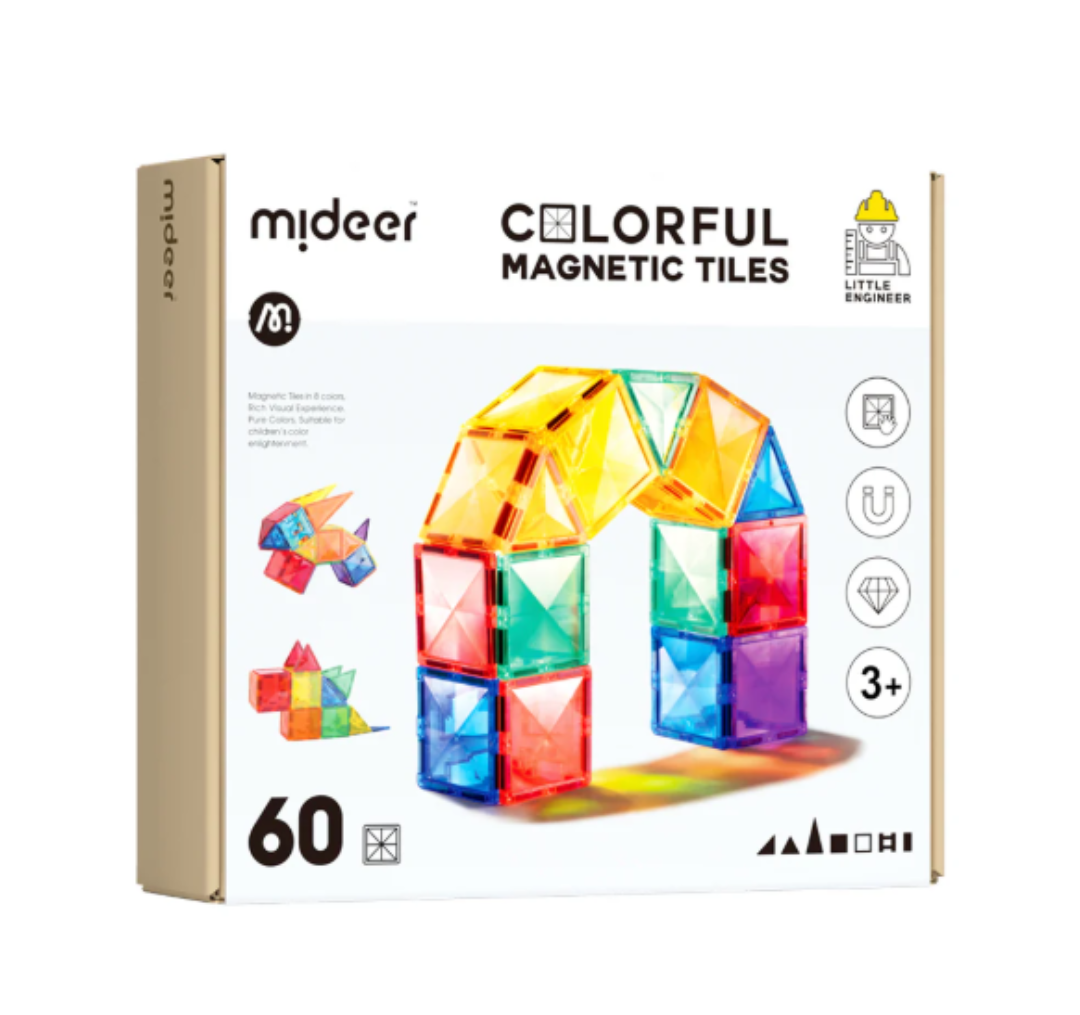 Colorful Magnetic Tiles 60pcs