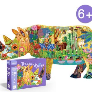 Large animal-shaped puzzle Dream Rhinoceros 280 pcs