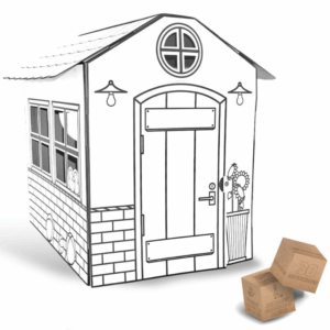 Casita armable de cartón