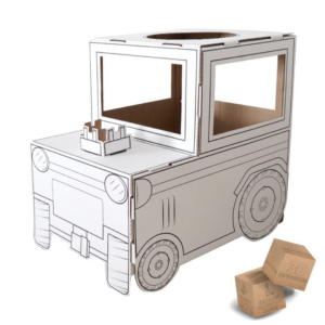 Tractor armable de cartón